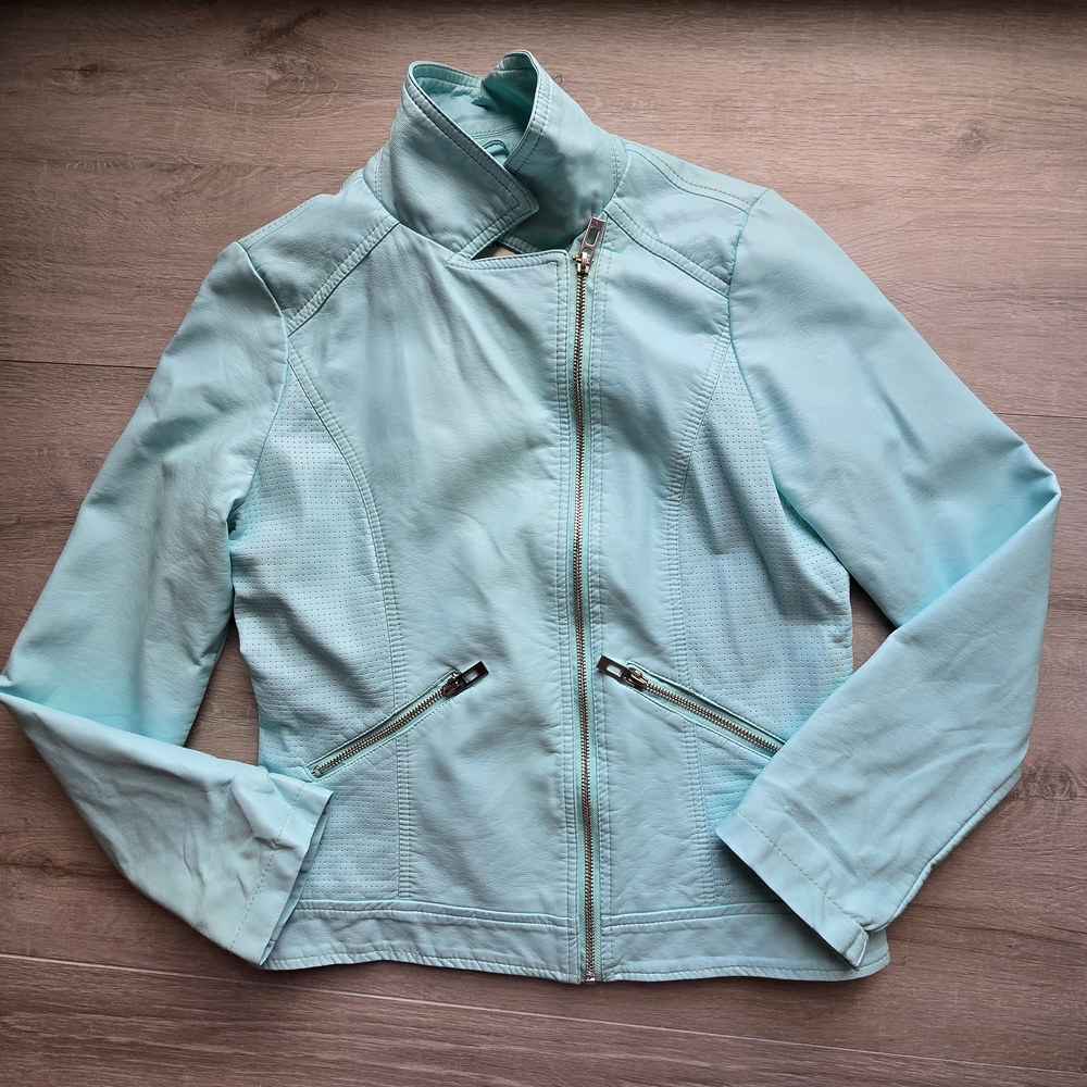 Cherokee Women's Aqua Leather Jacket
